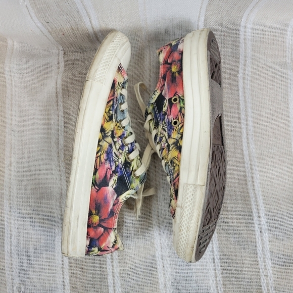 Converse Low Tops Sneakers Tennis Shoes Tropical Floral Size 9‎ - Picture 7 of 8